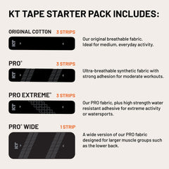 KT Tape Starter Pack Kinesiology Tape Kit